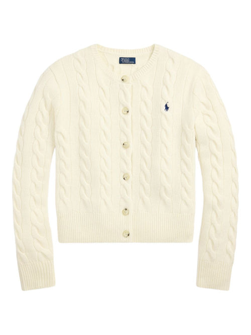 Cable-Knit Wool-Cashmere Cardigan