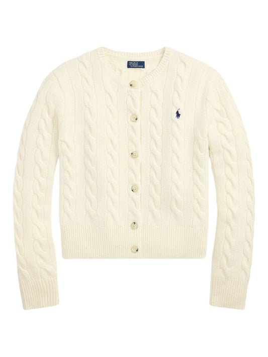 Cable-Knit Wool-Cashmere Cardigan