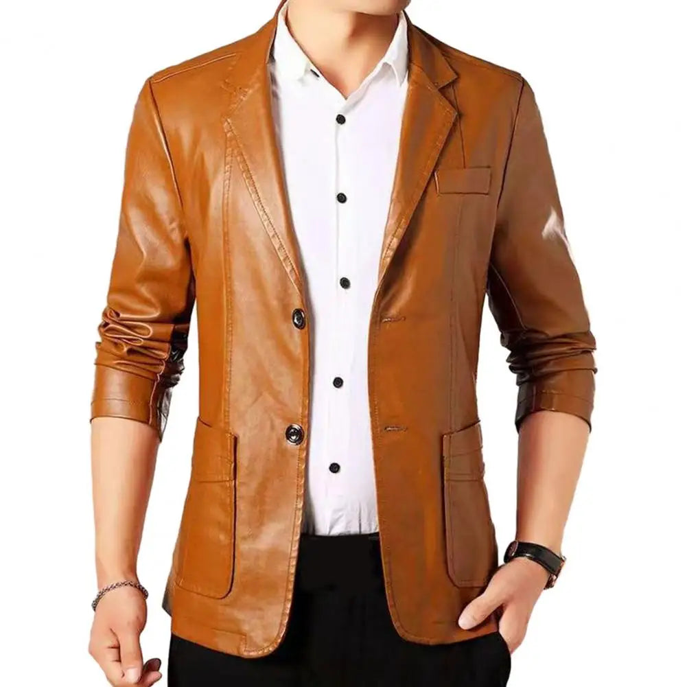 Jaqueta Masculina Gola Lapela Estilo Casual Elegante