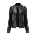 Jaqueta Feminina Estilo Punk Rock com Gola Alta