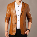 Jaqueta Masculina Gola Lapela Estilo Casual Elegante