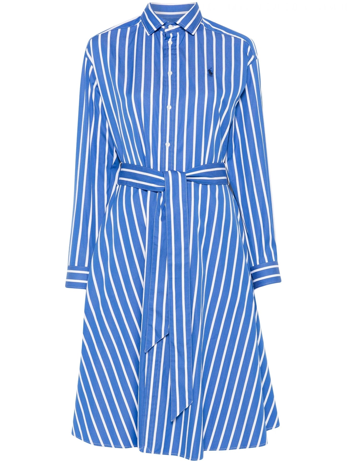 Belted Striped Shirtdress