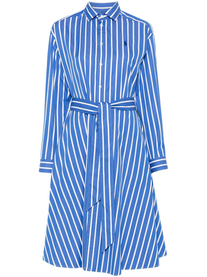 Belted Striped Shirtdress