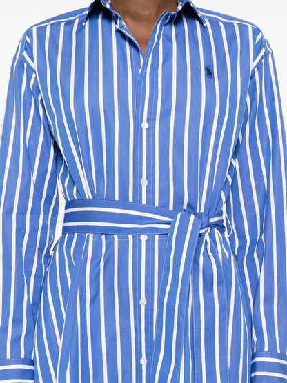 Belted Striped Shirtdress