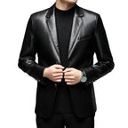Jaqueta Masculina Gola Lapela Estilo Casual Elegante