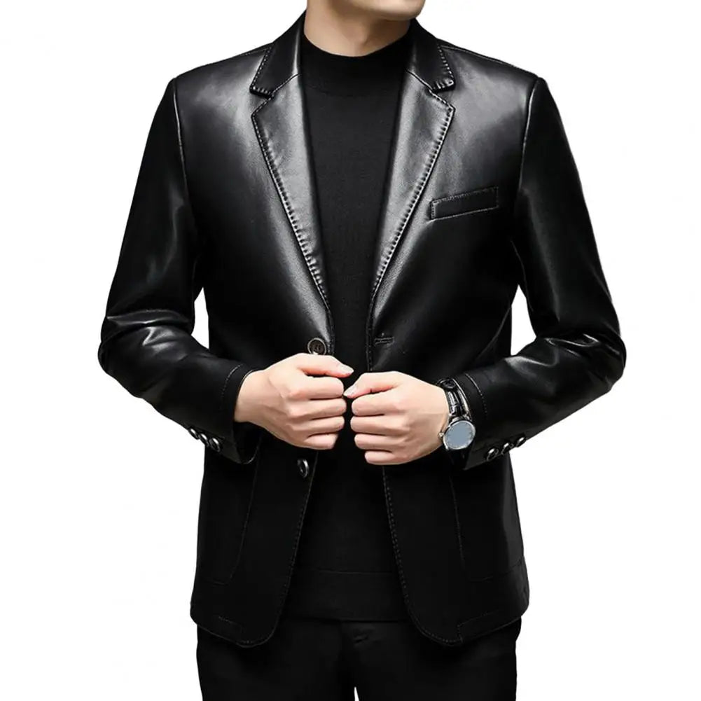 Jaqueta Masculina Gola Lapela Estilo Casual Elegante
