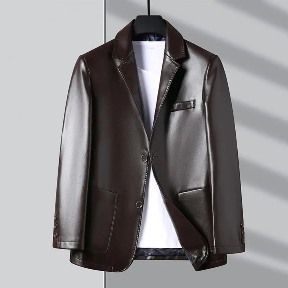 Jaqueta Masculina Gola Lapela Estilo Casual Elegante